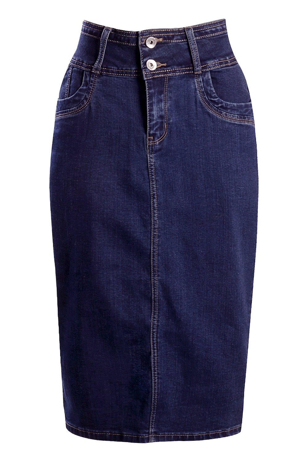 Jupe crayon 2025 taille haute jean